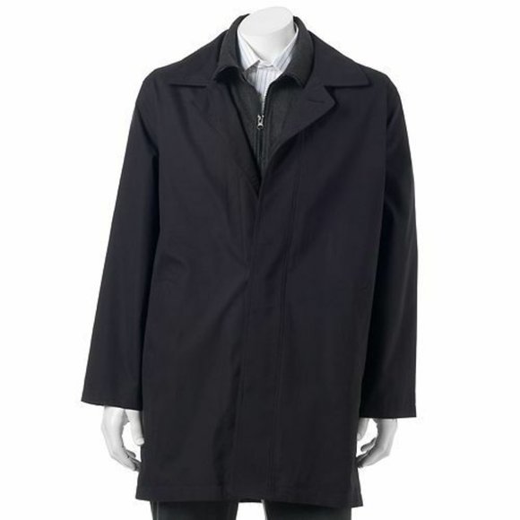Chaps Men's Microfiber and Wool Convertible Jacket 44L